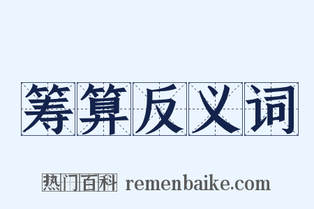 筹算反义词是什么意思的图片
